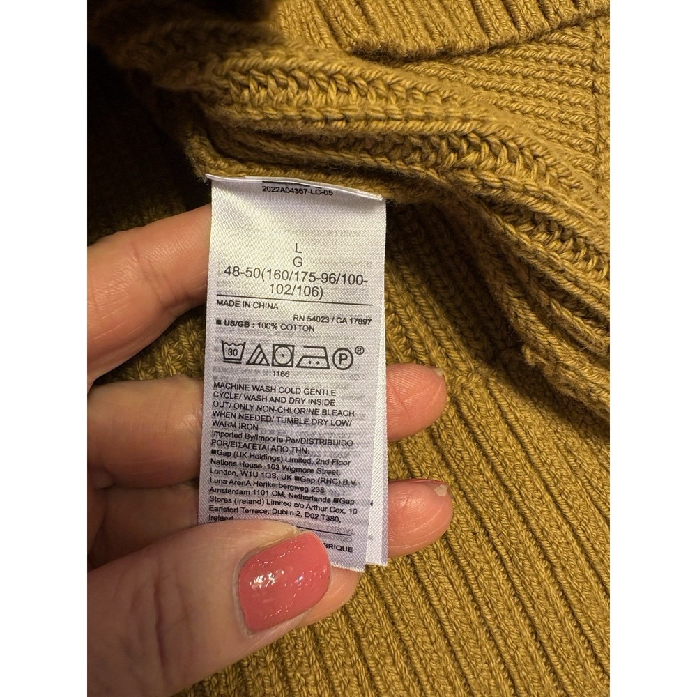 Banana Republic Organic Cotton Sleeveless Sweater, Large. Golden Brown - Picture 8 of 9